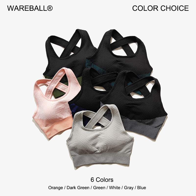 Sports Bra High Impact - WAREBALL 6 renkler Yoga spor sütyeni