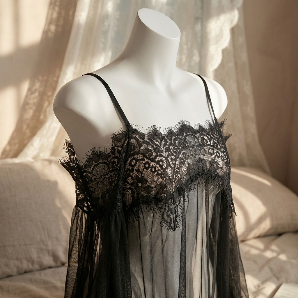 Kadınlar için Siyah Kirpik Dan - Babydoll Chemise Night incelemesi ve fiyatı