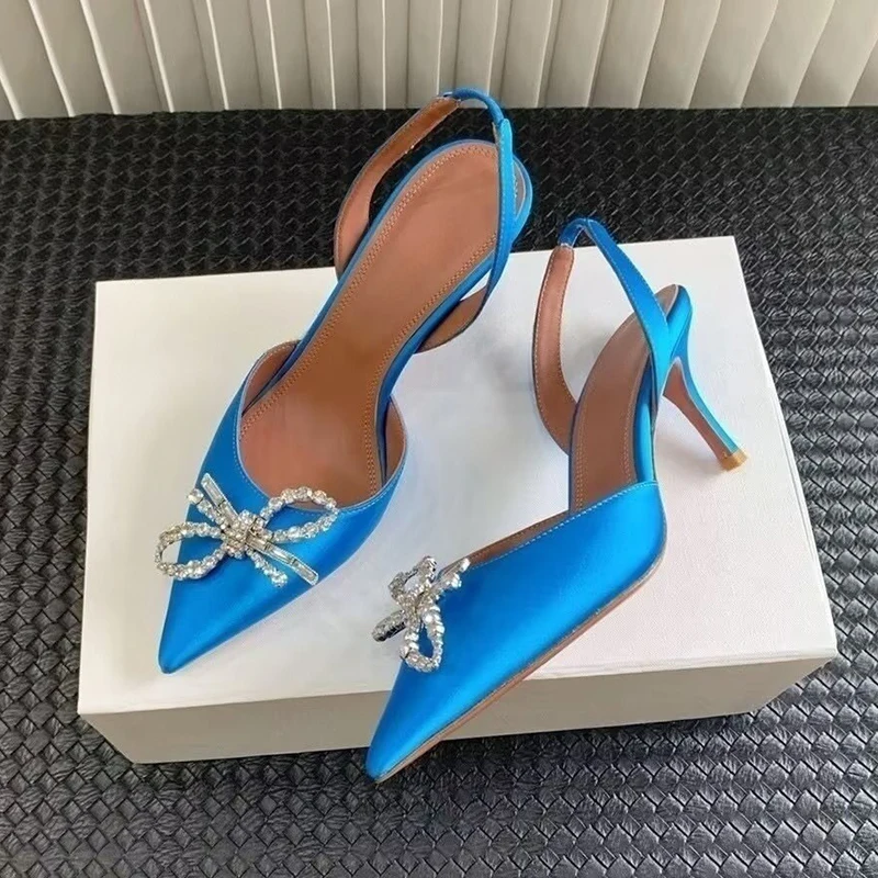 Kristal Yay-düğüm Ince Topuklu - Slip Dress Satin incelemesi ve fiyatı